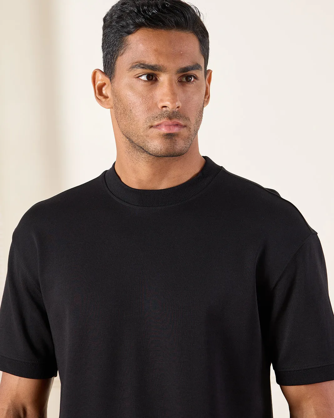 Men Black Lounge T-Shirt sold by Redtag product image thumbnail 4