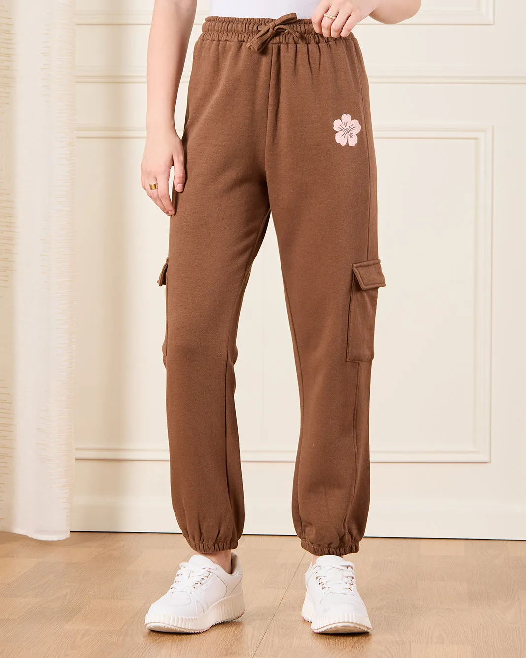Senior Girls Brown Cargo Pocket Pants sold by Redtag
