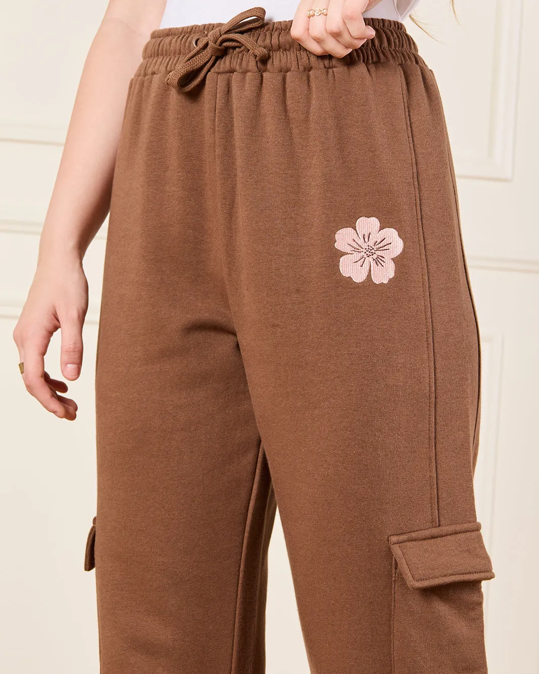 Senior Girls Brown Cargo Pocket Pants sold by Redtag product image thumbnail 4