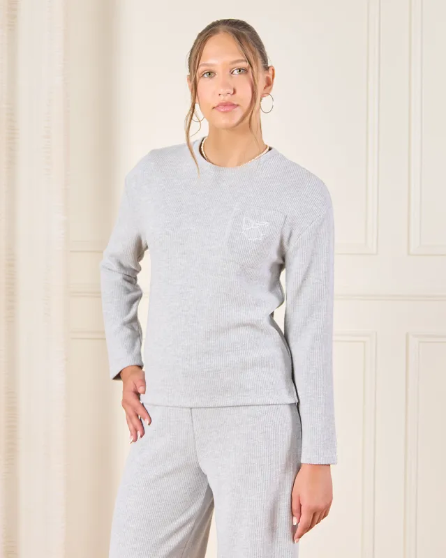 Senior Girls Grey Long Sleeve T-Shirt sold by Redtag