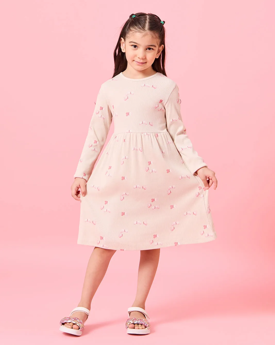 Girls Pink Striped Dress Set (Pack of 2) sold by Redtag product image thumbnail 2