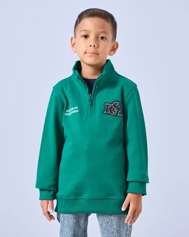 Boys Green Embroidered Sweatshirt sold by Redtag
