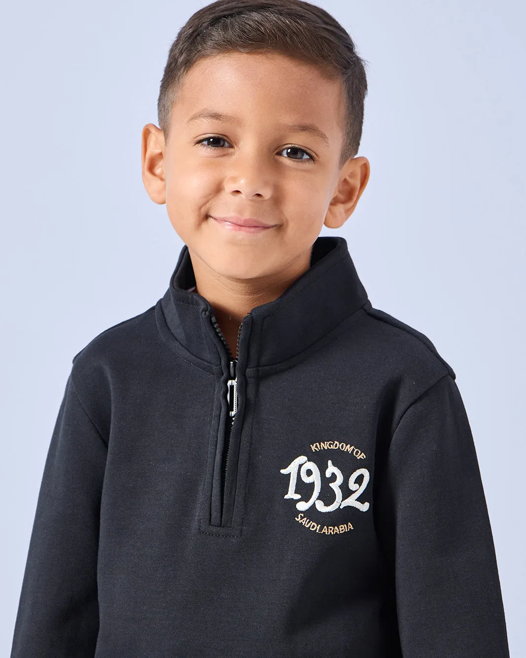 Boys Black Embroidered Sweatshirt sold by Redtag product image thumbnail 4