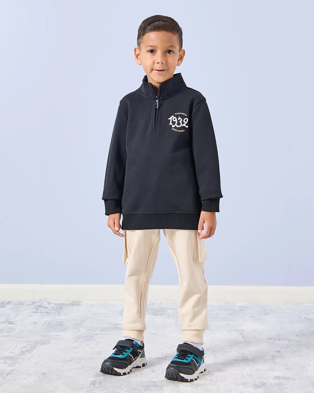 Boys Black Embroidered Sweatshirt sold by Redtag product image thumbnail 3