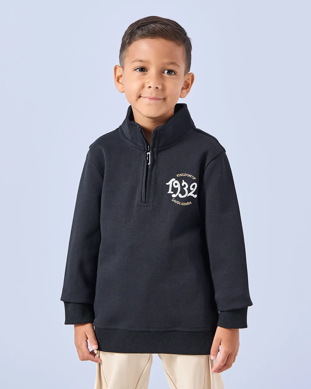 Boys Black Embroidered Sweatshirt sold by Redtag product image thumbnail 2