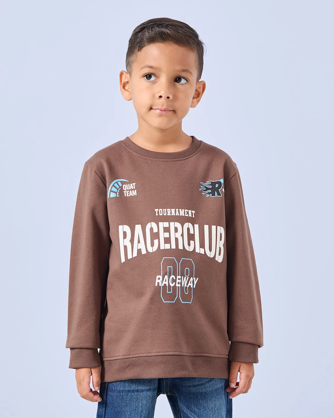 Boys Brown Printed Sweatshirt sold by Redtag