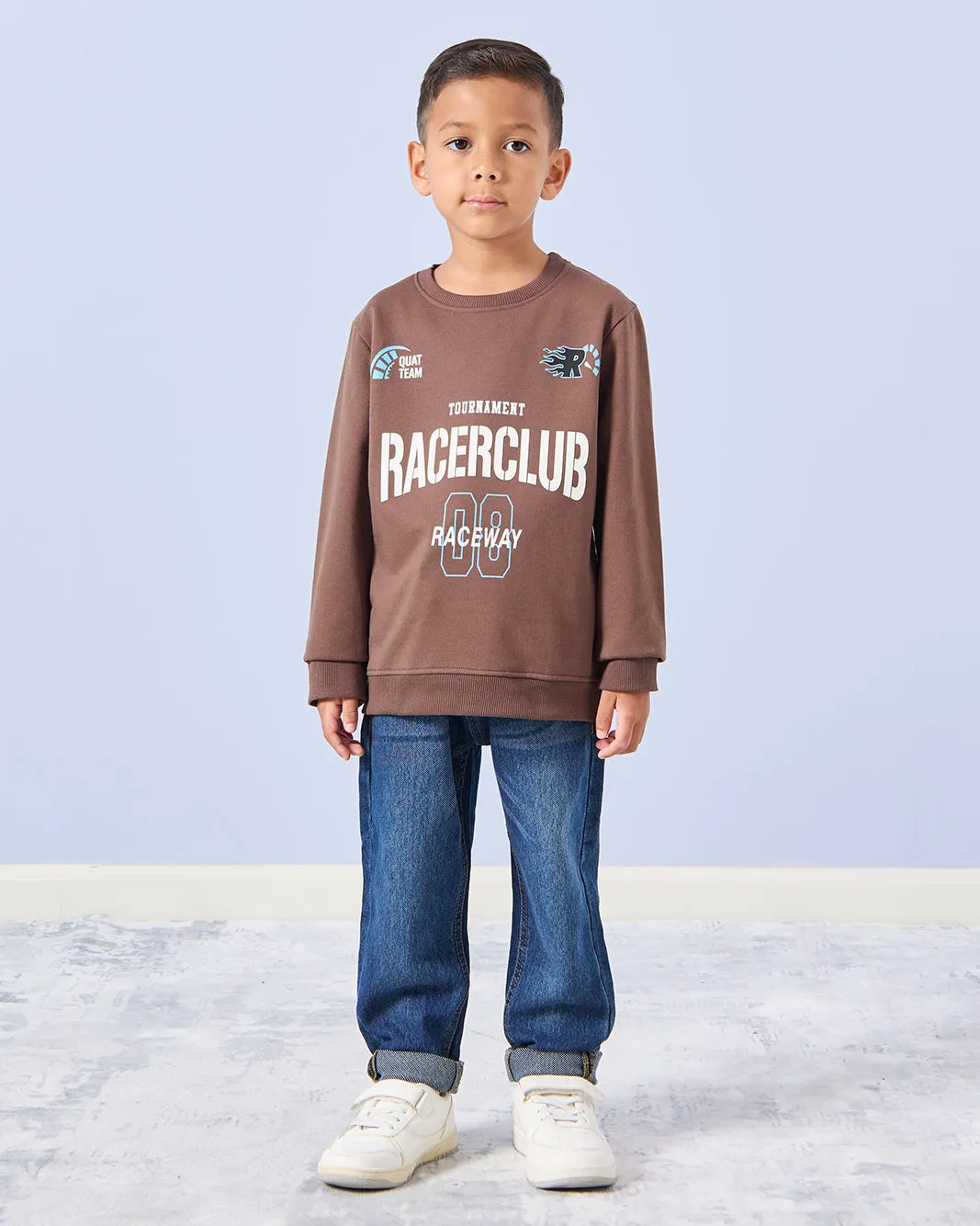 Boys Brown Printed Sweatshirt sold by Redtag product image thumbnail 2
