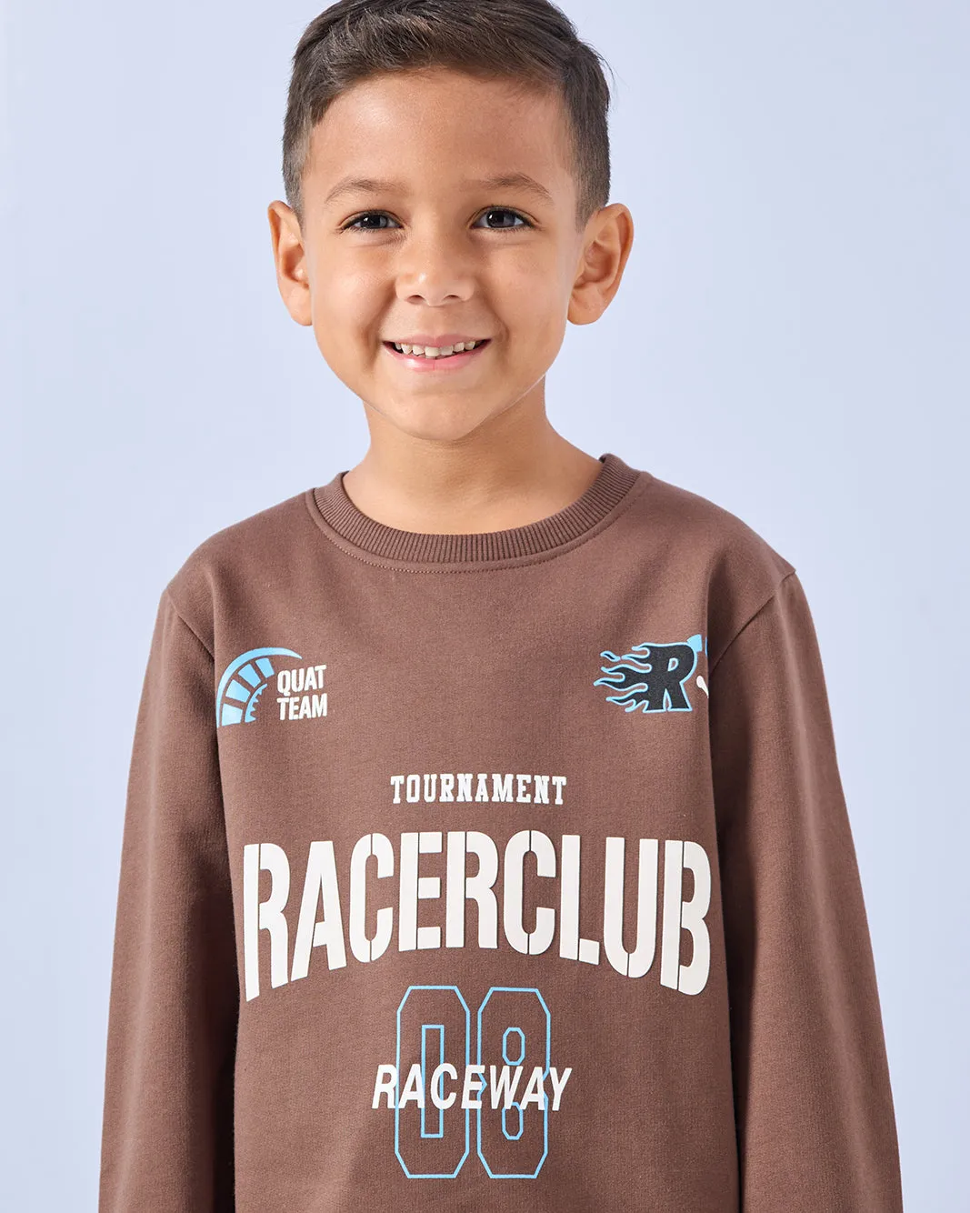 Boys Brown Printed Sweatshirt sold by Redtag product image thumbnail 4