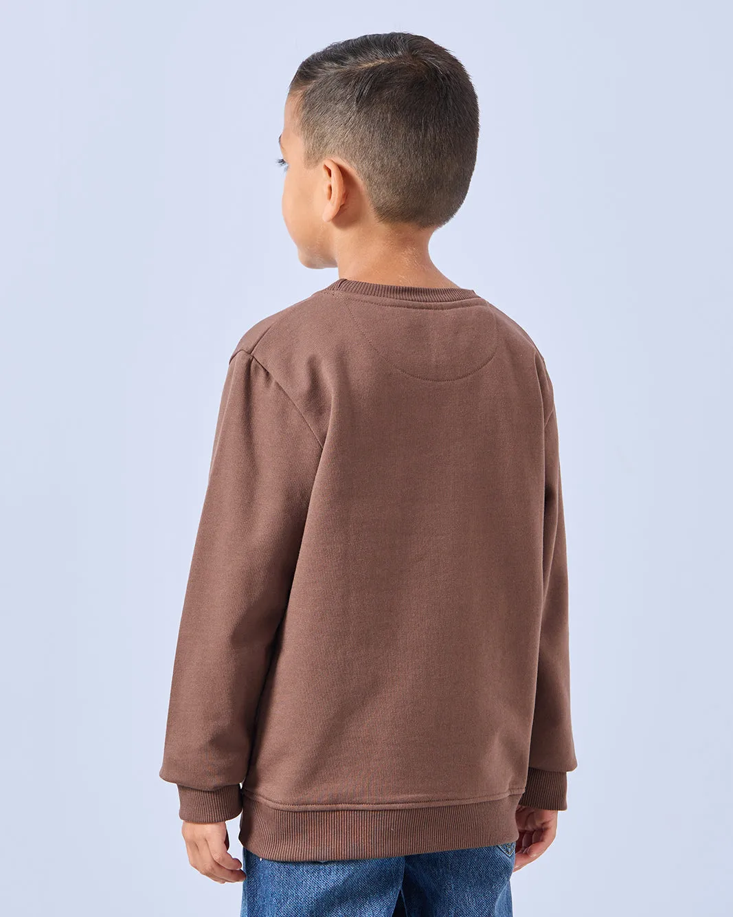 Boys Brown Printed Sweatshirt sold by Redtag product image thumbnail 3