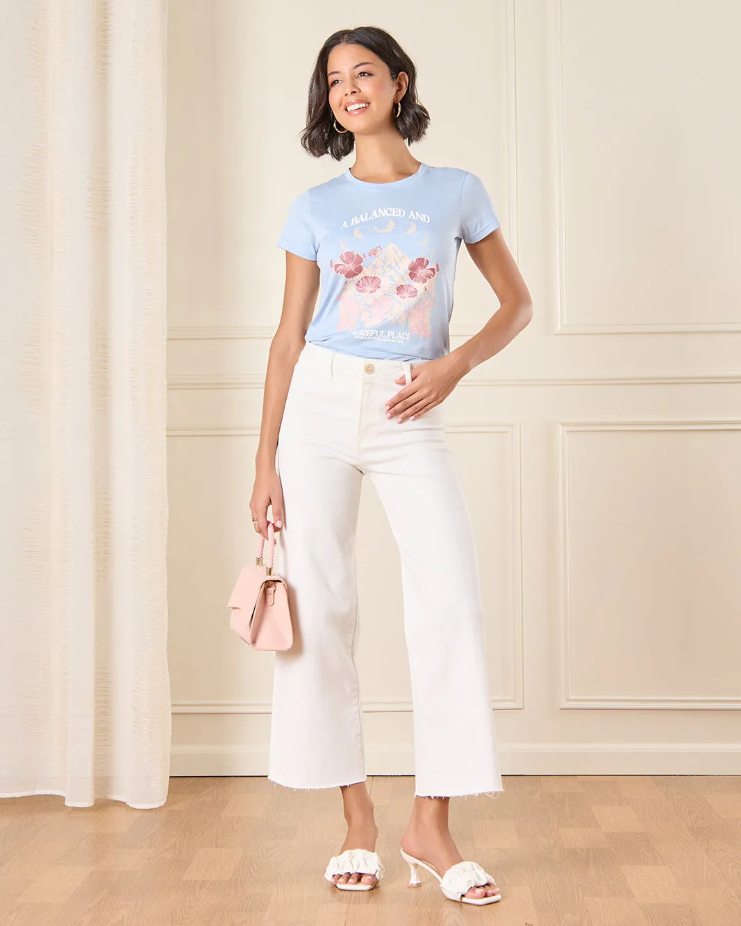 Women Blue Printed T-Shirt sold by Redtag product image thumbnail 2