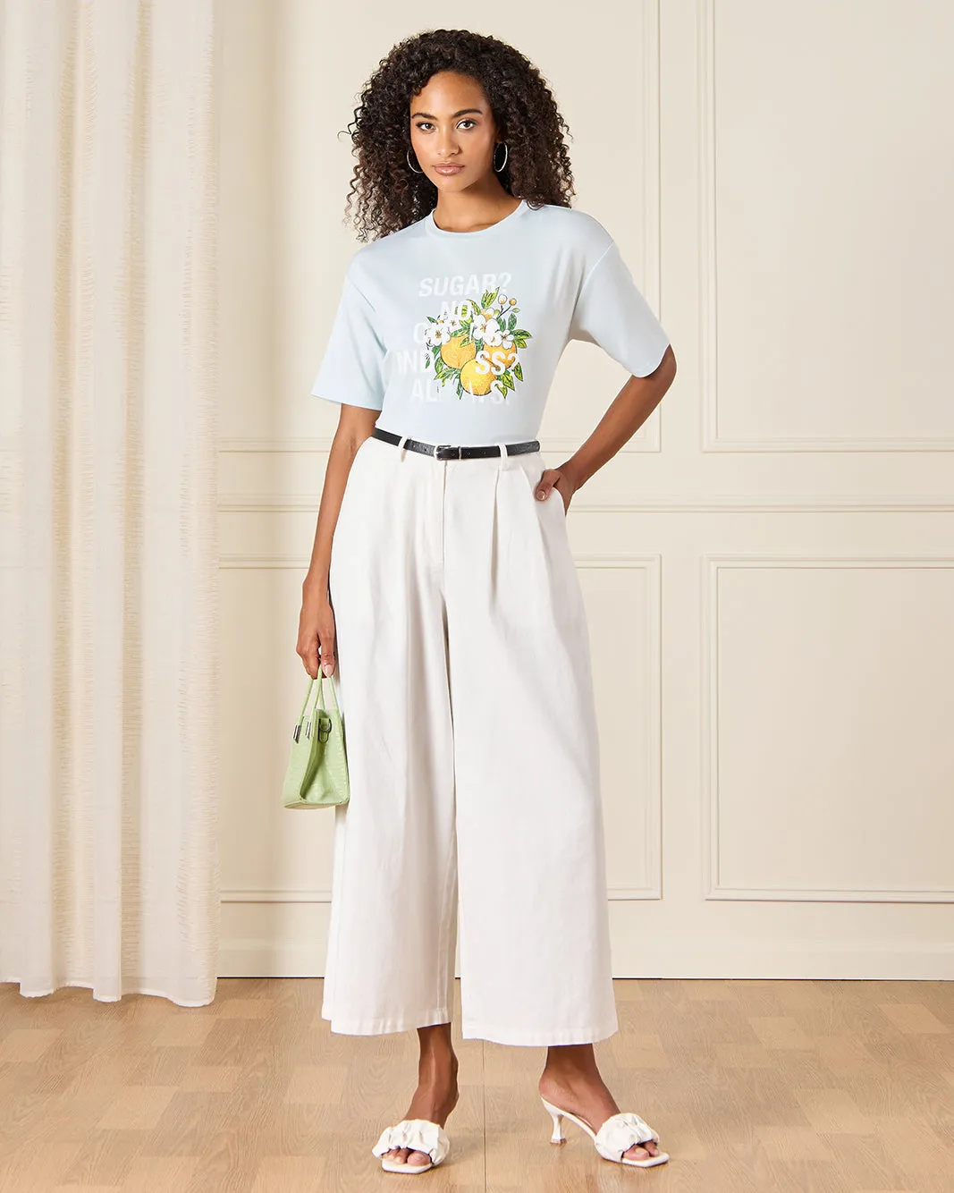 Women Blue Embellished T-Shirt sold by Redtag product image thumbnail 2