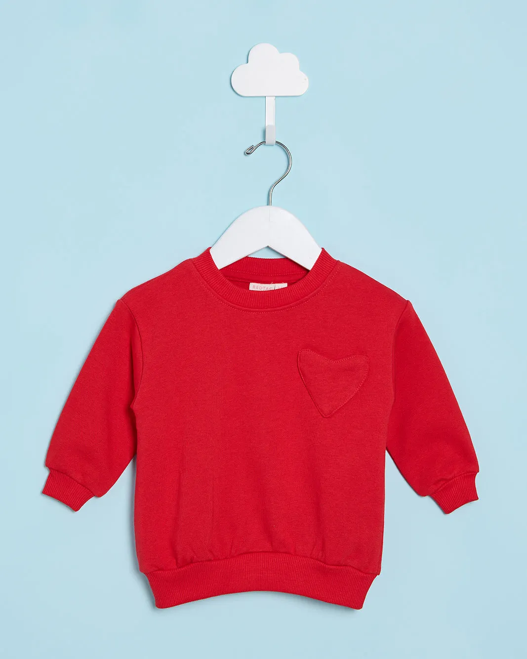 Infant Girls Red Placement Print Sweatshirt sold by Redtag