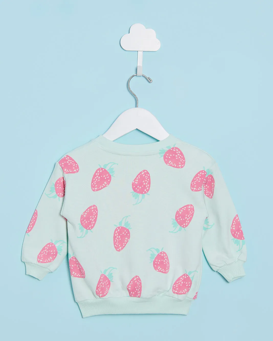 Infant Girls Mint All Over Print Strawberry Sweatshirt sold by Redtag product image thumbnail 4