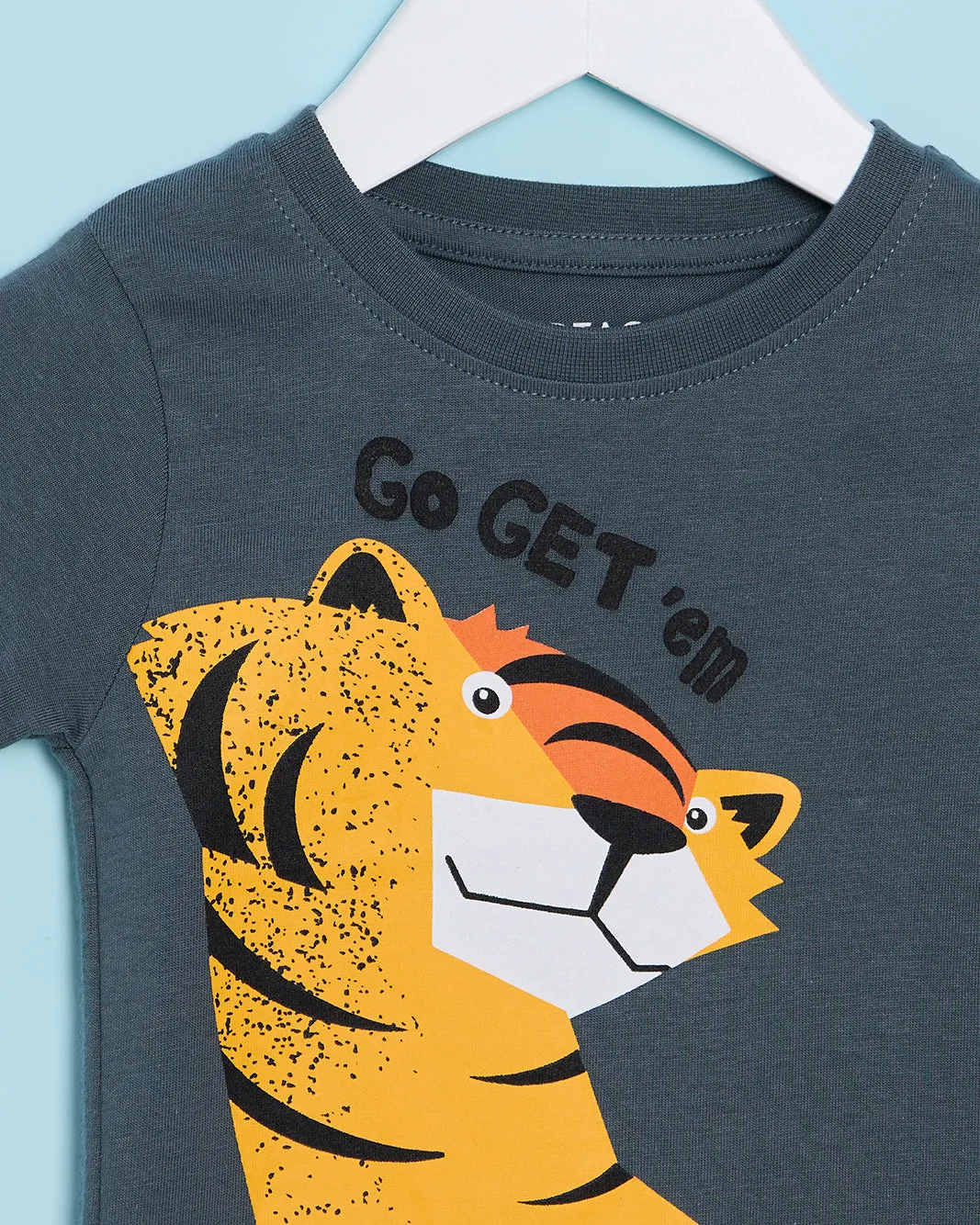 Infant Boys Charcoal Printed T-Shirt sold by Redtag product image thumbnail 2