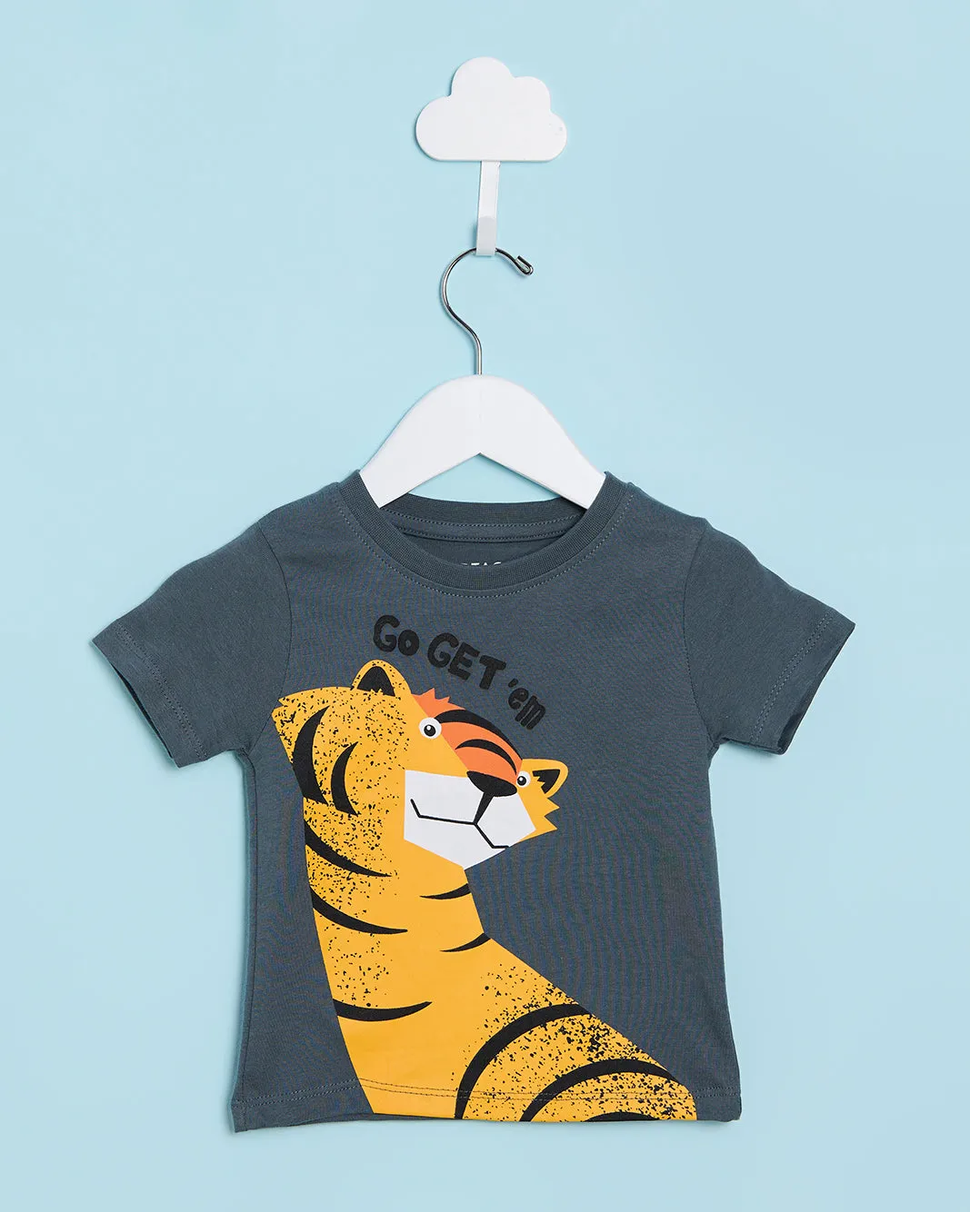 Infant Boys Charcoal Printed T-Shirt sold by Redtag