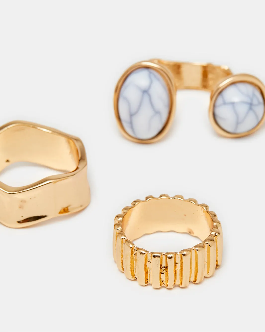 Women Gold Embellished Ring Set (3 Piece) sold by Redtag product image thumbnail 4