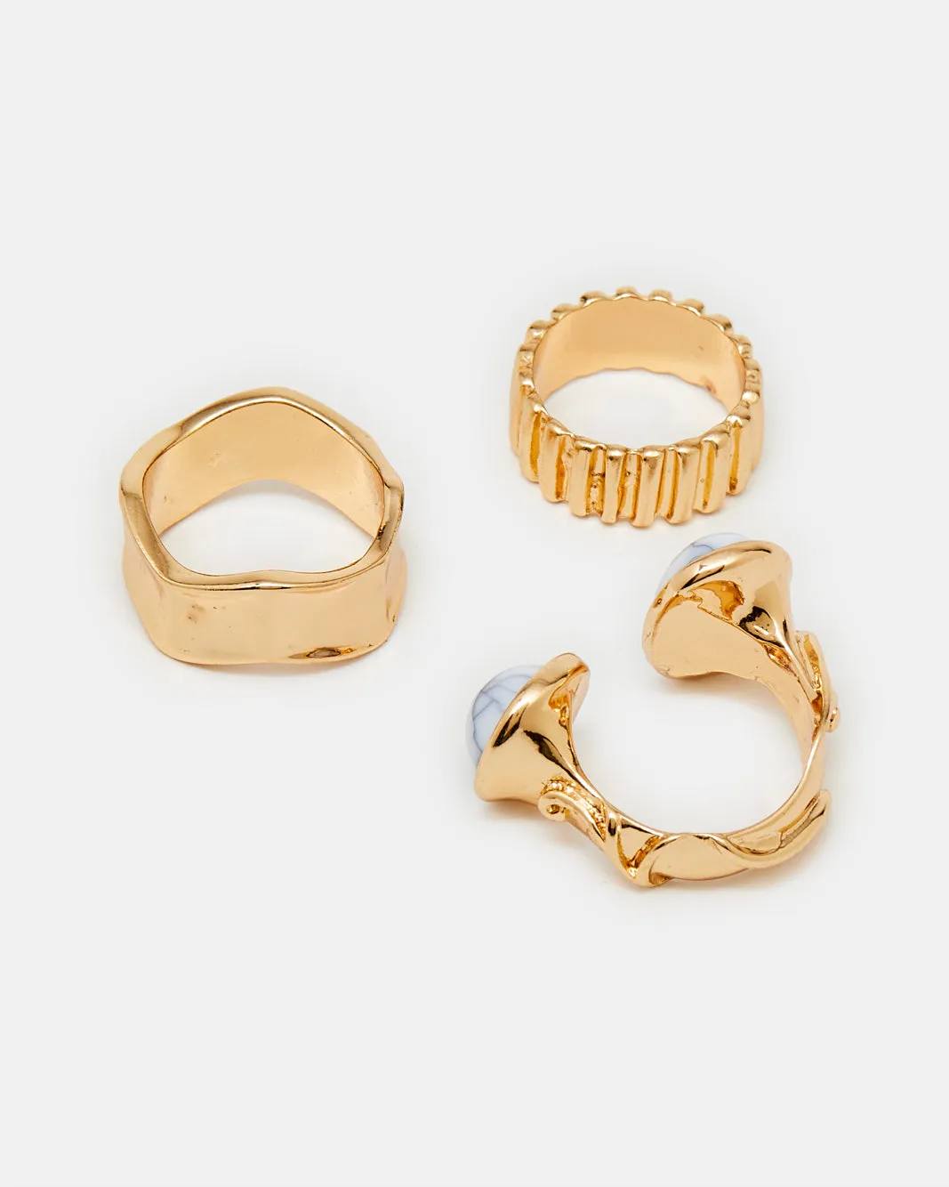 Women Gold Embellished Ring Set (3 Piece) sold by Redtag product image thumbnail 2