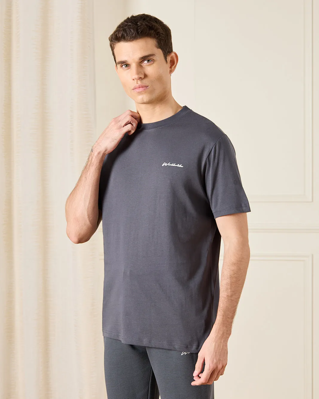 Men Charcoal Pyjama Set (2 Piece) sold by Redtag product image thumbnail 2