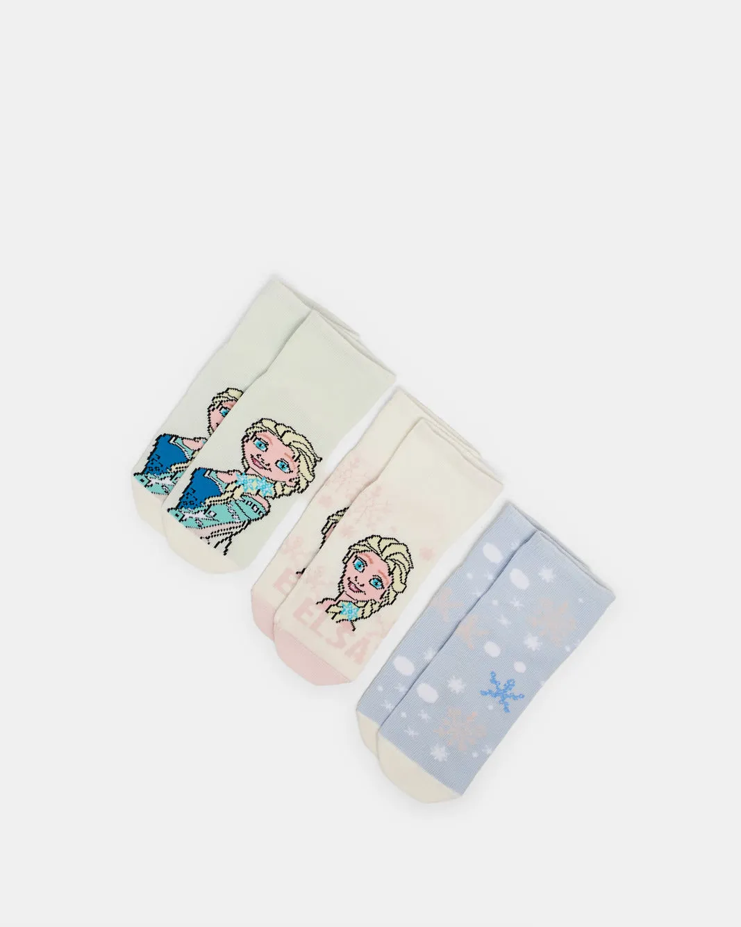 Girls Assorted Frozen Ankle Length Socks (3 Pairs) sold by Redtag