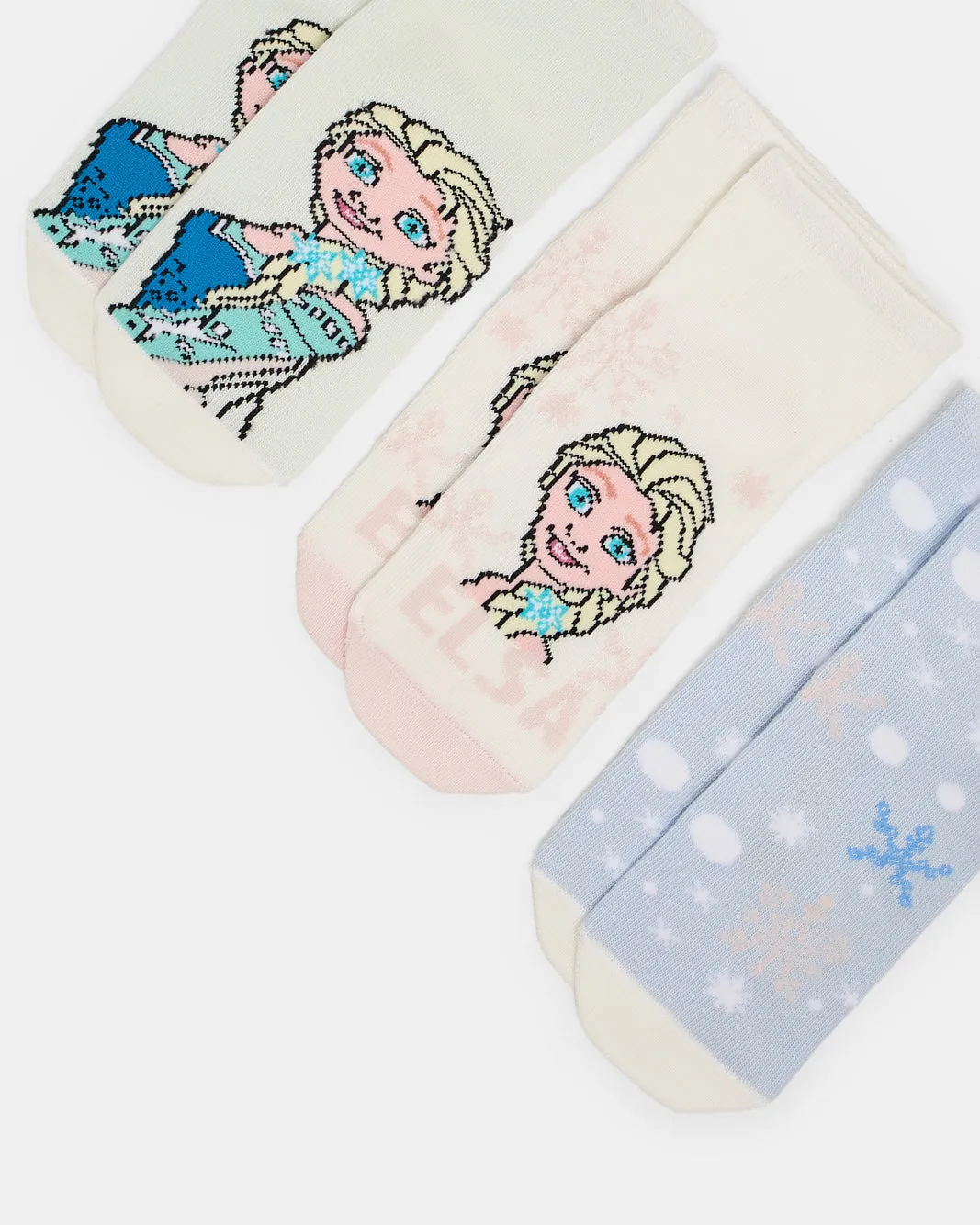 Girls Assorted Frozen Ankle Length Socks (3 Pairs) sold by Redtag product image thumbnail 3