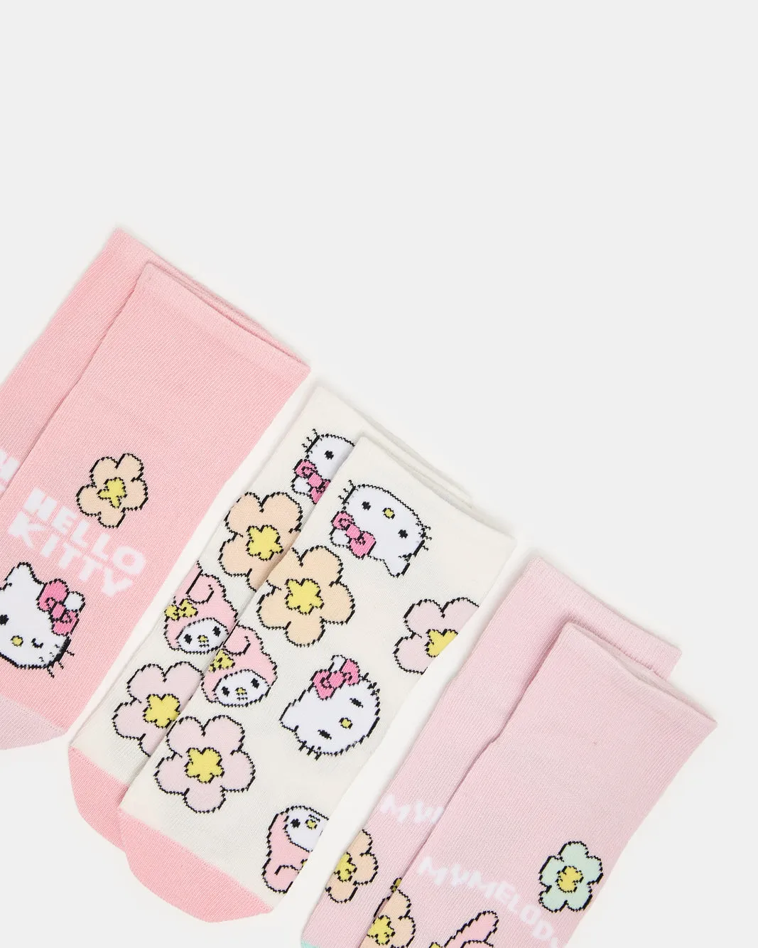 Girls Assorted Hello Kitty Ankle Length Socks (3 Pairs) sold by Redtag product image thumbnail 2