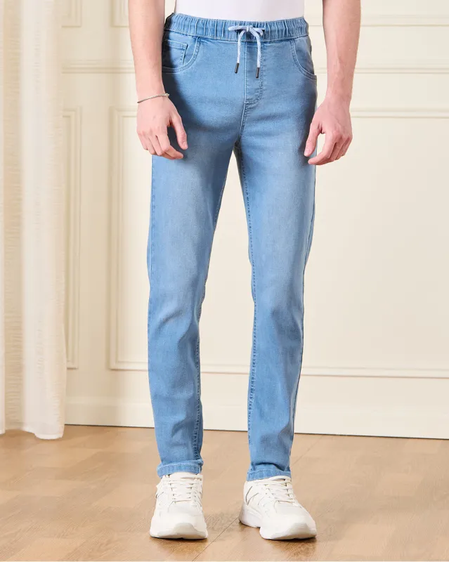 Senior boys Blue Pull-on Jeans sold by Redtag