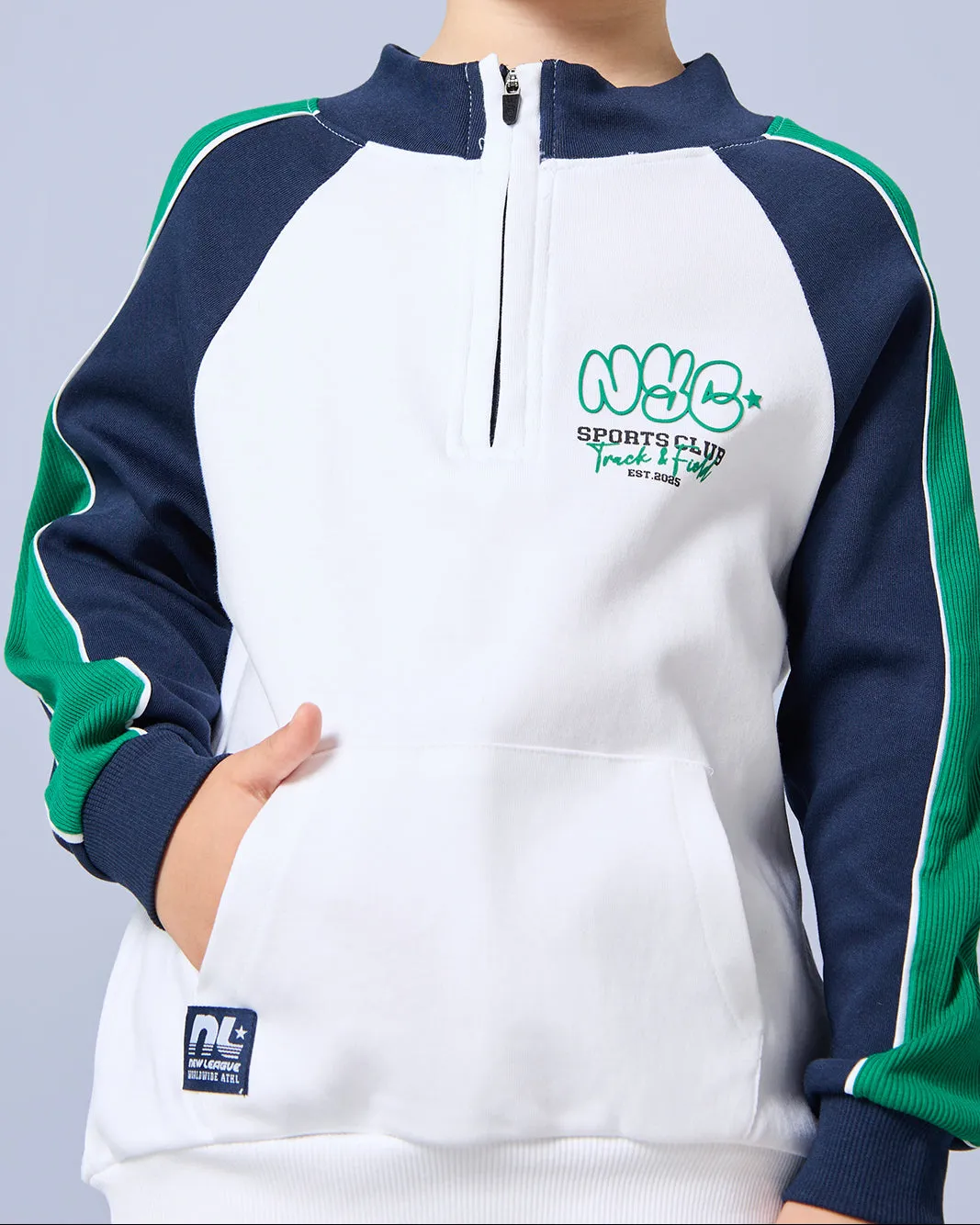 Boys White Cut And Sew Sweatshirt sold by Redtag product image thumbnail 4