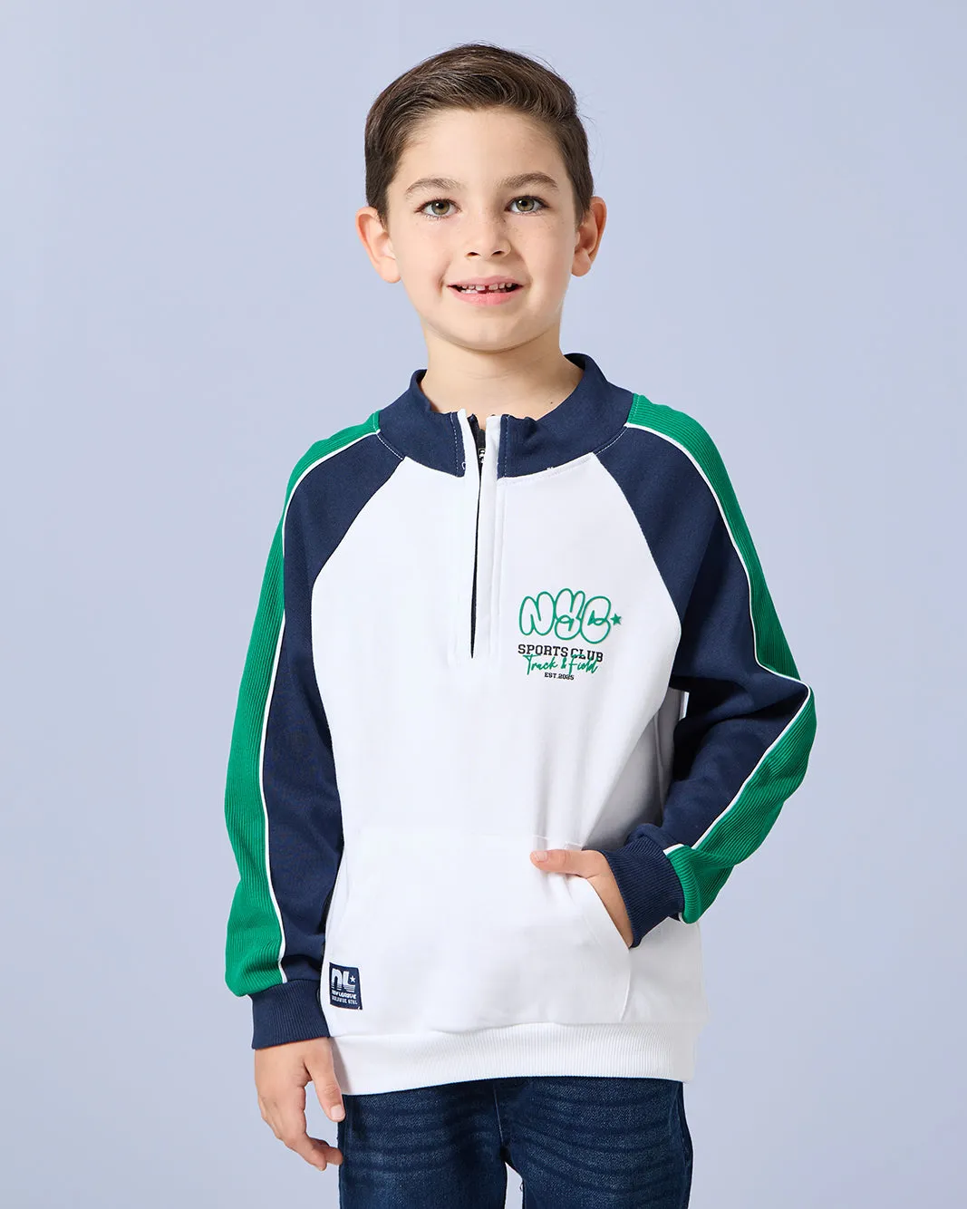 Boys White Cut And Sew Sweatshirt sold by Redtag