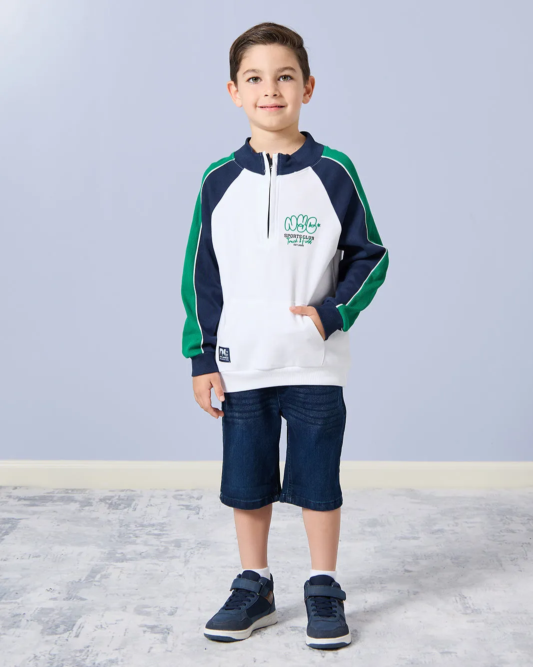 Boys White Cut And Sew Sweatshirt sold by Redtag product image thumbnail 2
