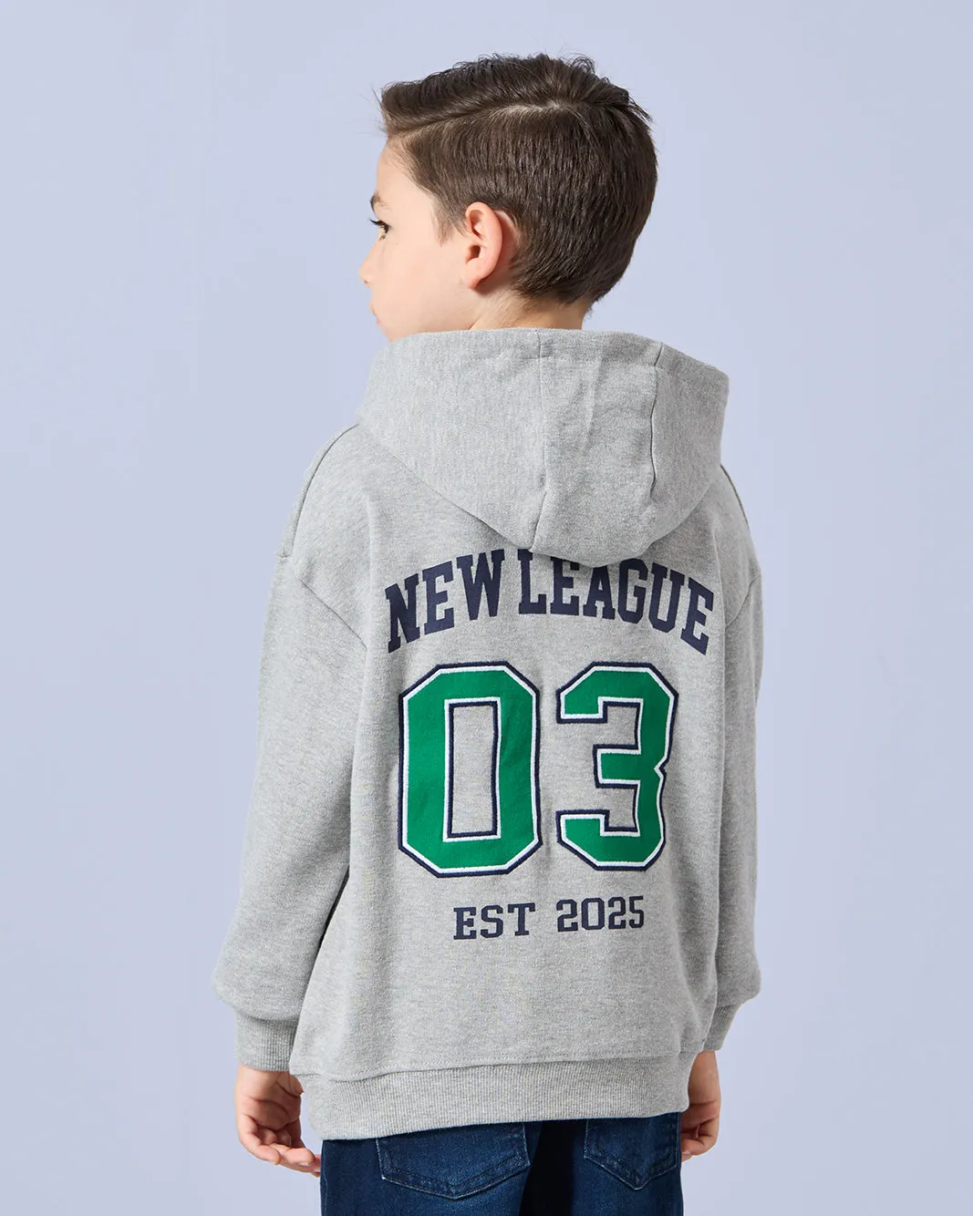 Boys Grey With Kangaroo Pocket Sweatshirt sold by Redtag product image thumbnail 3