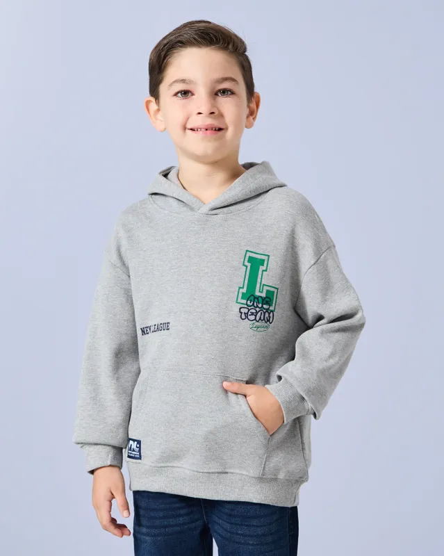 Boys Grey With Kangaroo Pocket Sweatshirt sold by Redtag