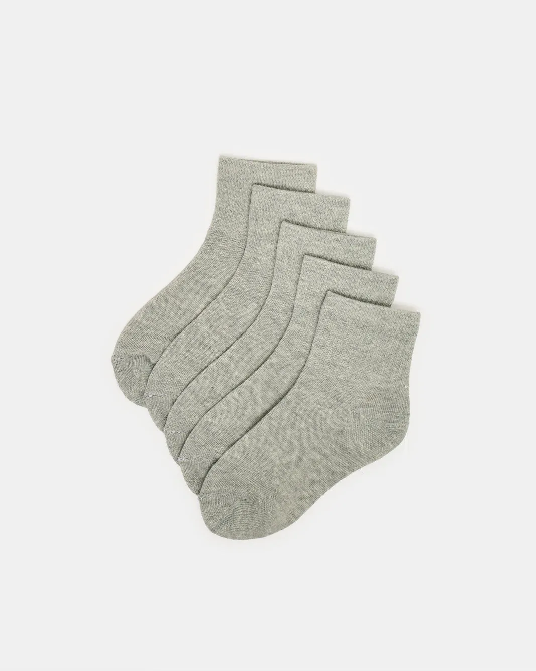 Boys Grey High Ankle Length Socks (3 Pairs) sold by Redtag