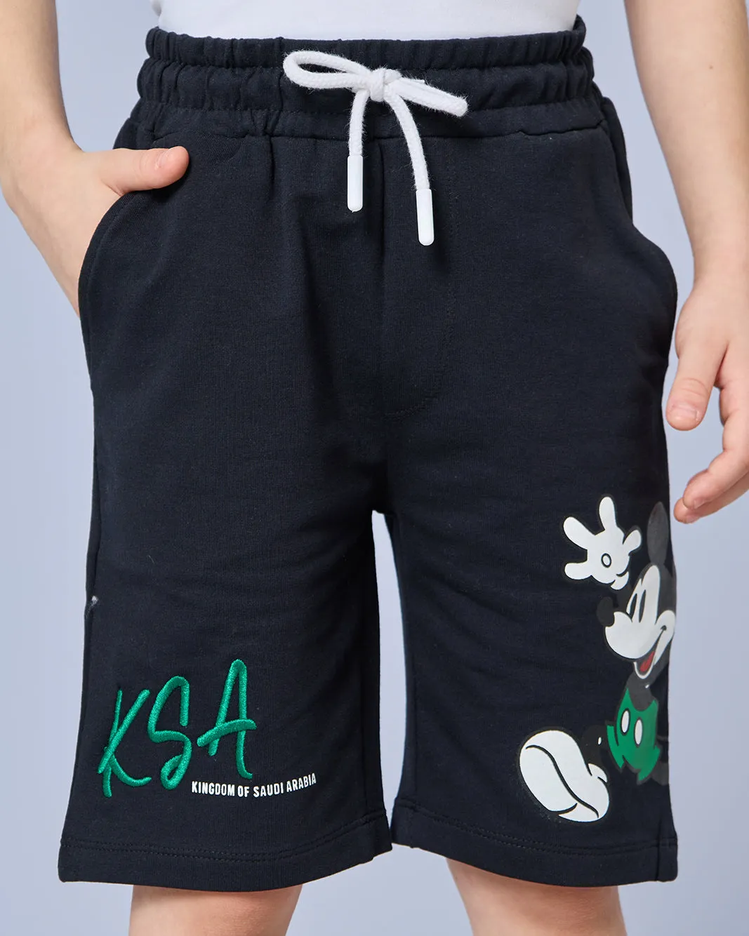 Boys Black KSA Mickey Printed Shorts sold by Redtag product image thumbnail 4