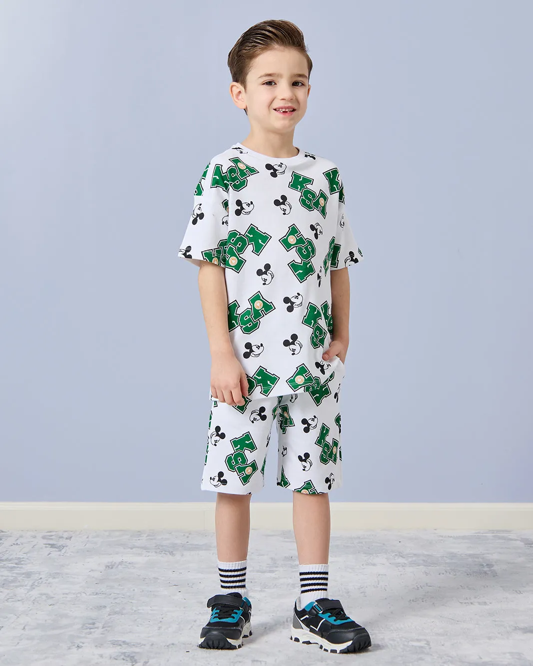 Boys White KSA Mickey Printed Shorts sold by Redtag product image thumbnail 2