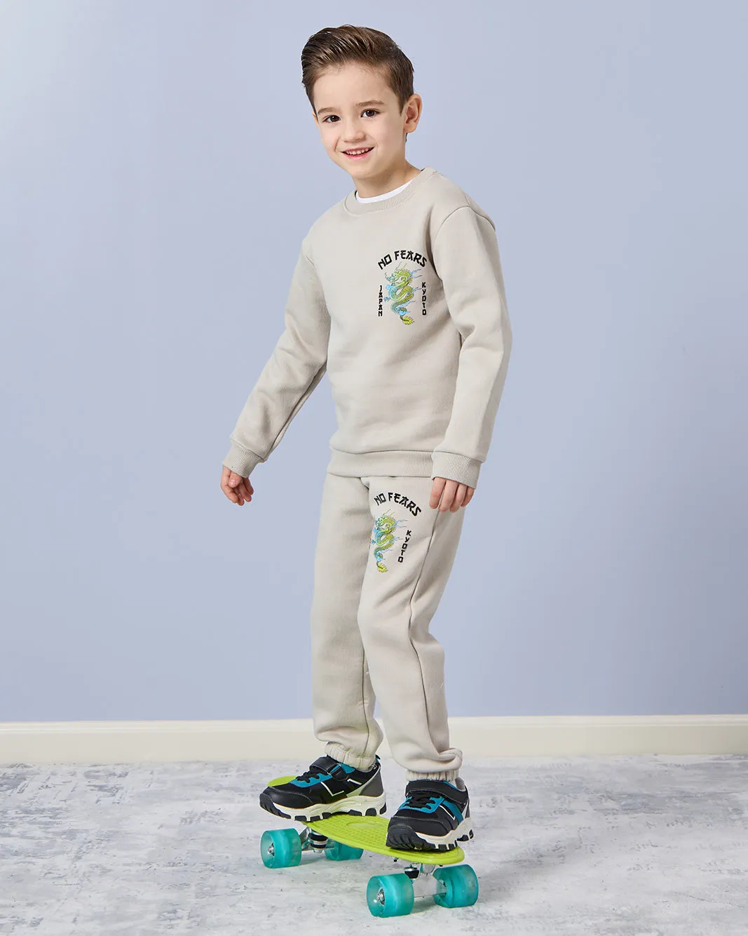 Boys Ivory Embroidered Track Pants sold by Redtag product image thumbnail 2