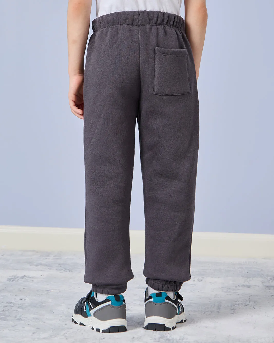 Boys Charcoal Embroidered Track Pants sold by Redtag product image thumbnail 3