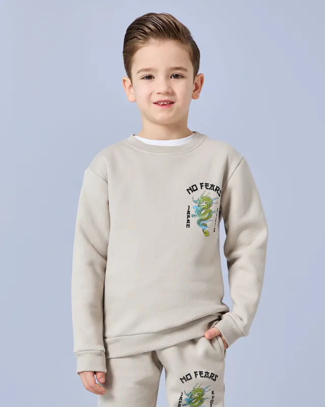 Boys Ecru Embroidered Sweatshirt sold by Redtag