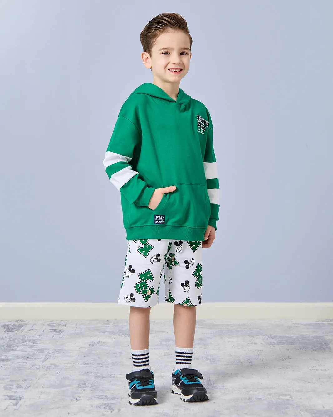 Boys Green Embroidered With Kangaroo Pocket Sweatshirt sold by Redtag product image thumbnail 2