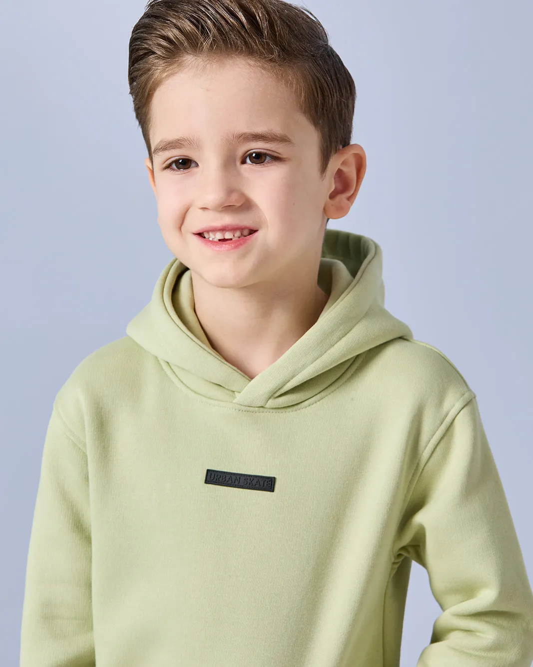 Boys Green Hooded With Kangaroo Pocket Sweatshirt sold by Redtag product image thumbnail 4