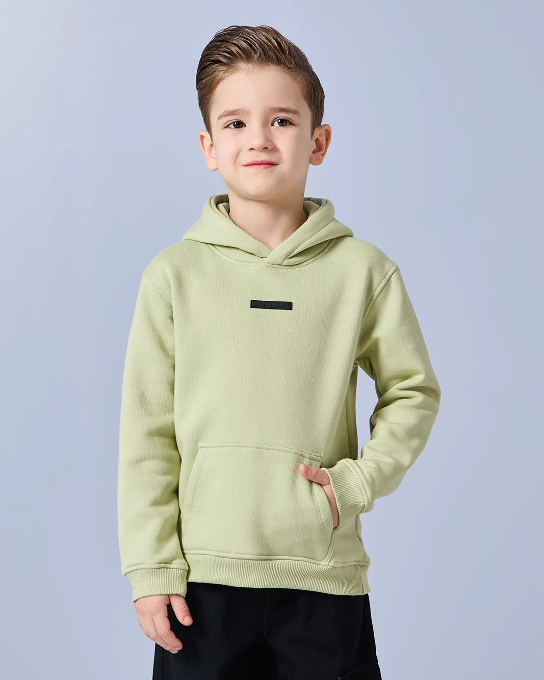 Boys Green Hooded With Kangaroo Pocket Sweatshirt sold by Redtag