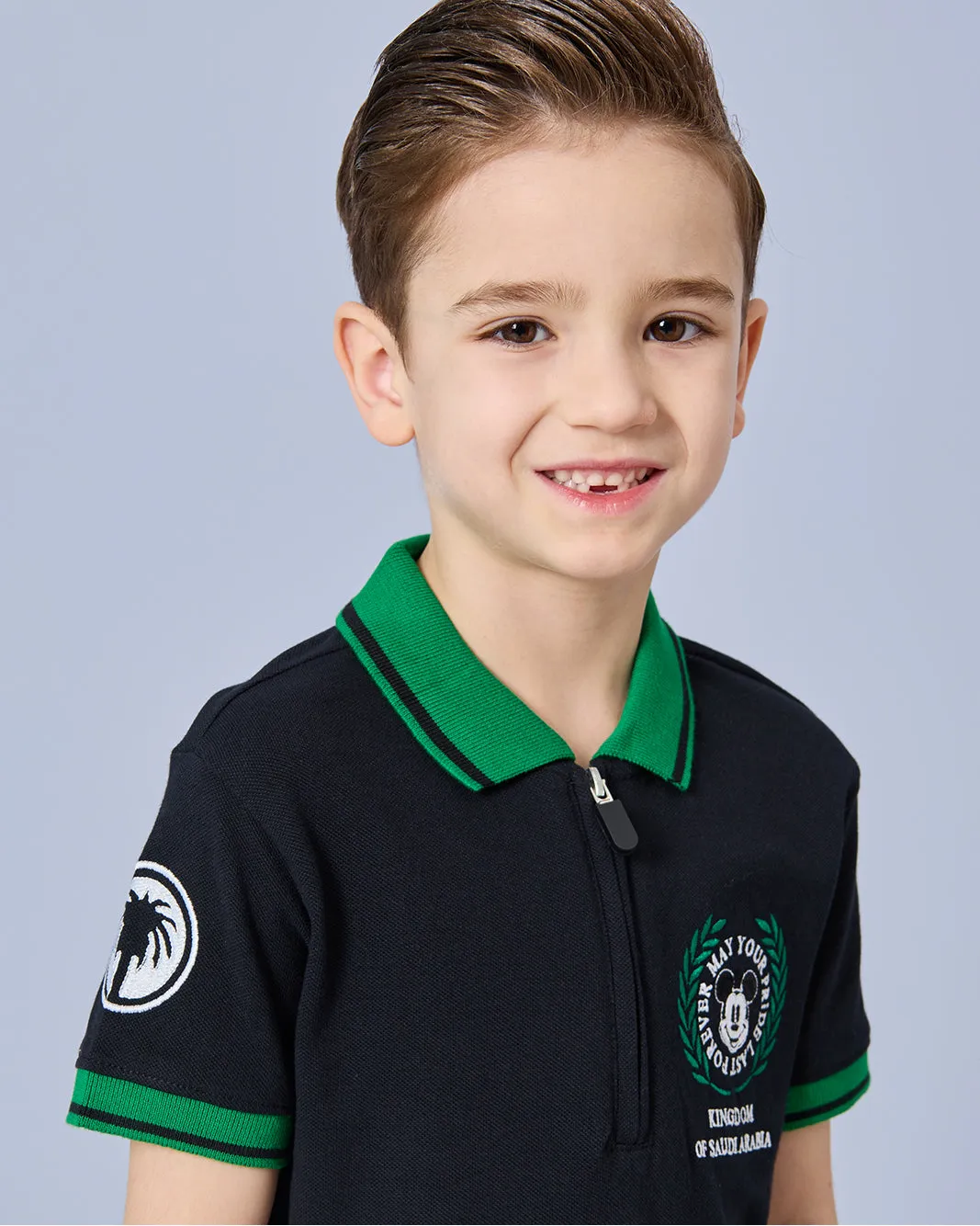 Boys Black KSA Mickey Polo Shirt sold by Redtag product image thumbnail 4