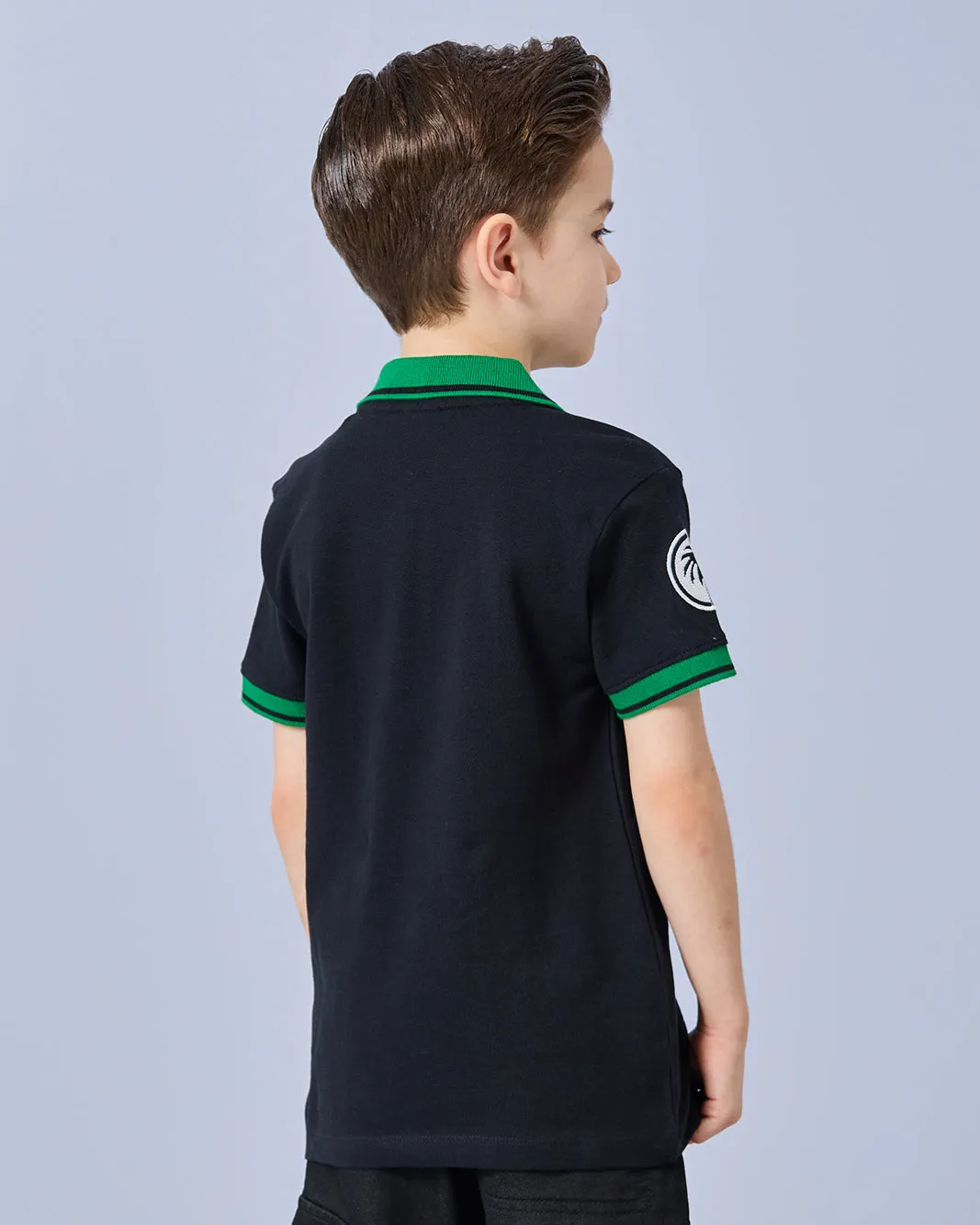 Boys Black KSA Mickey Polo Shirt sold by Redtag product image thumbnail 3