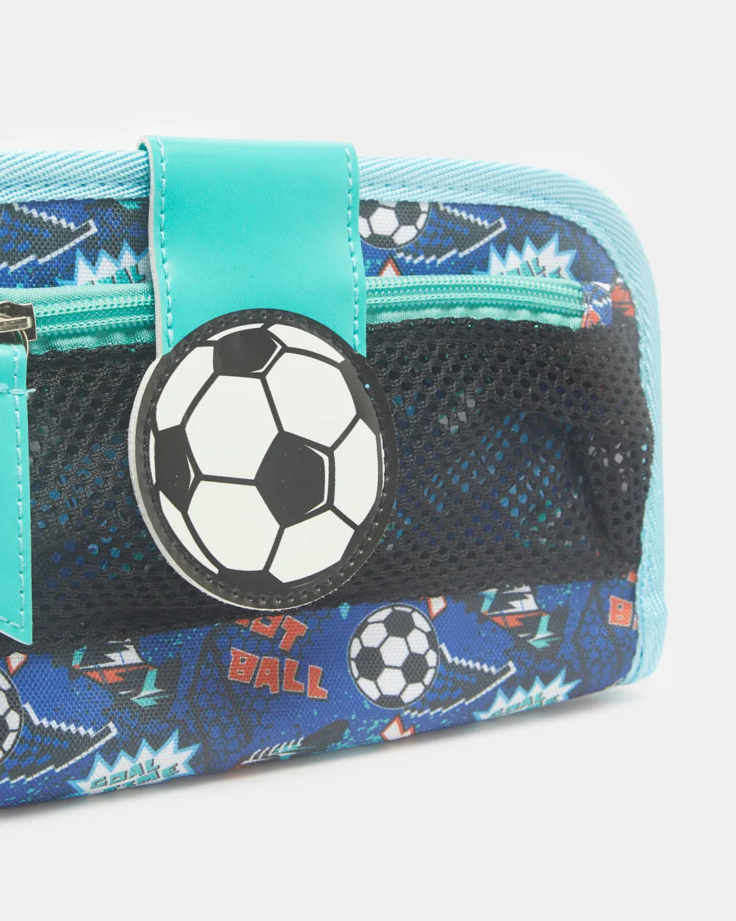 Blue Football Pencil Case With Mesh sold by Redtag product image thumbnail 3