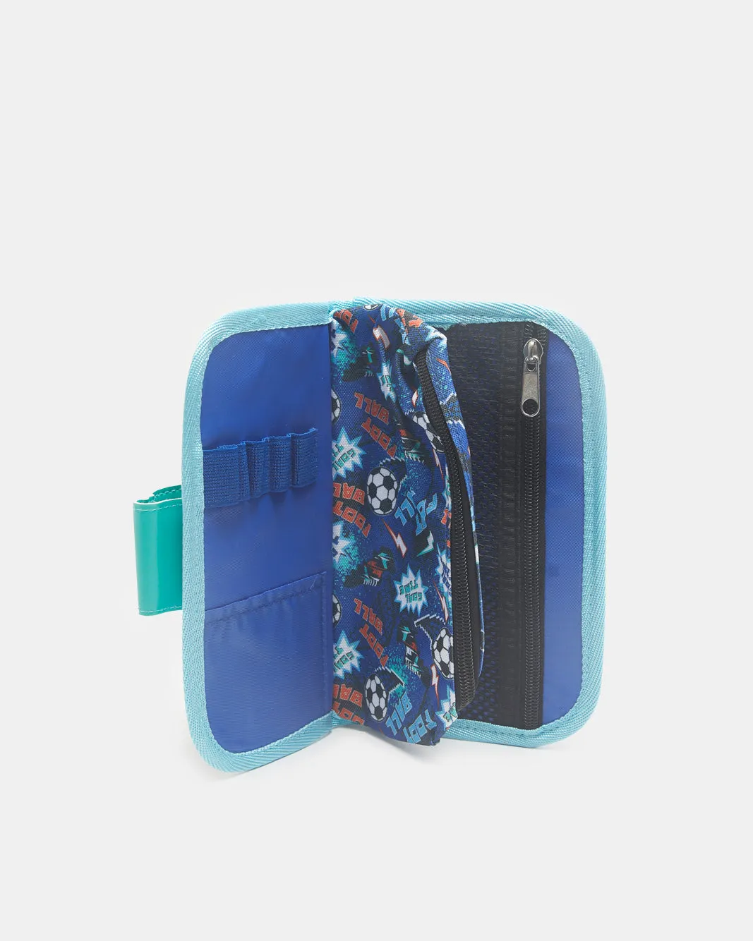 Blue Football Pencil Case With Mesh sold by Redtag product image thumbnail 4