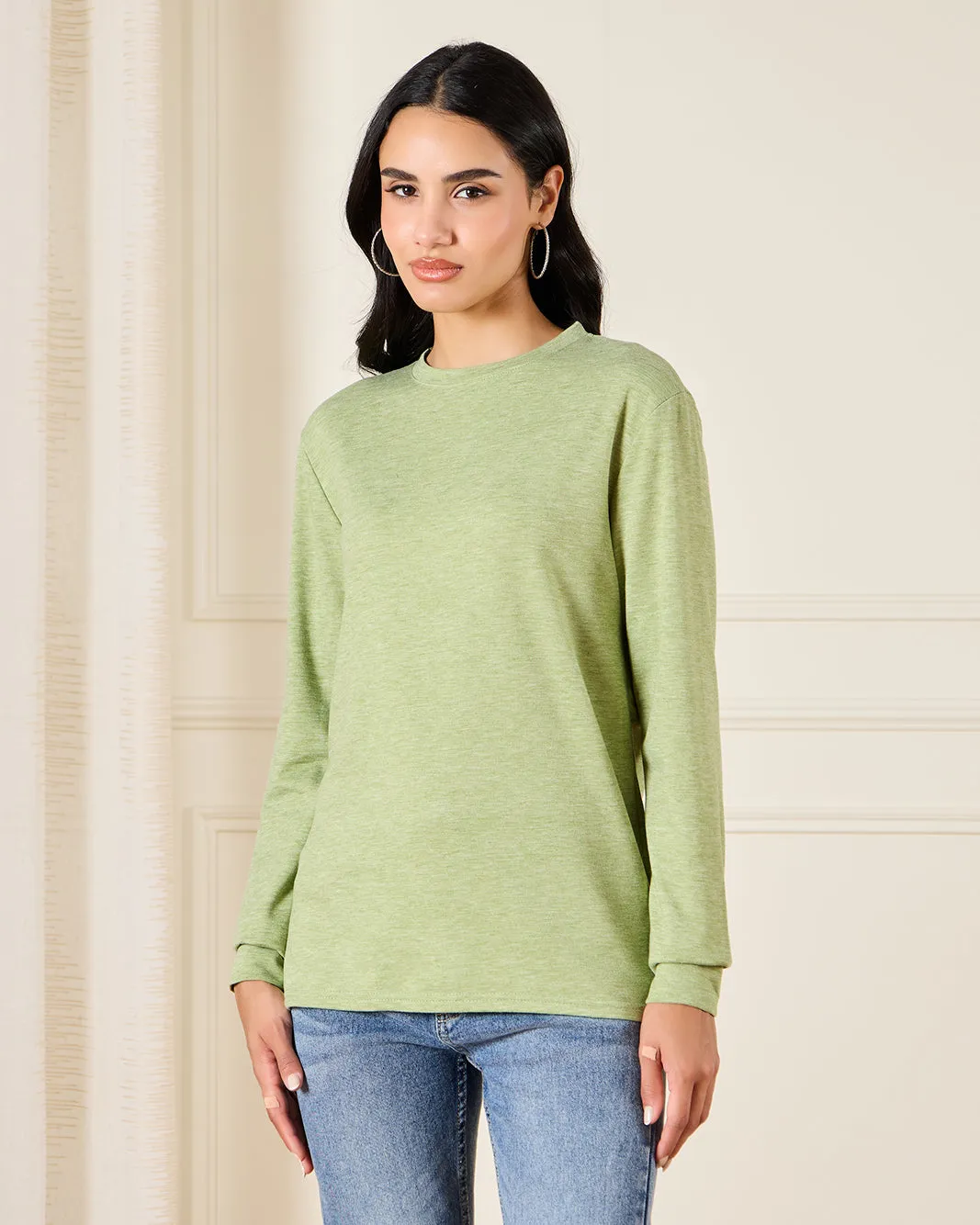 Women Green Basic T-Shirt sold by Redtag