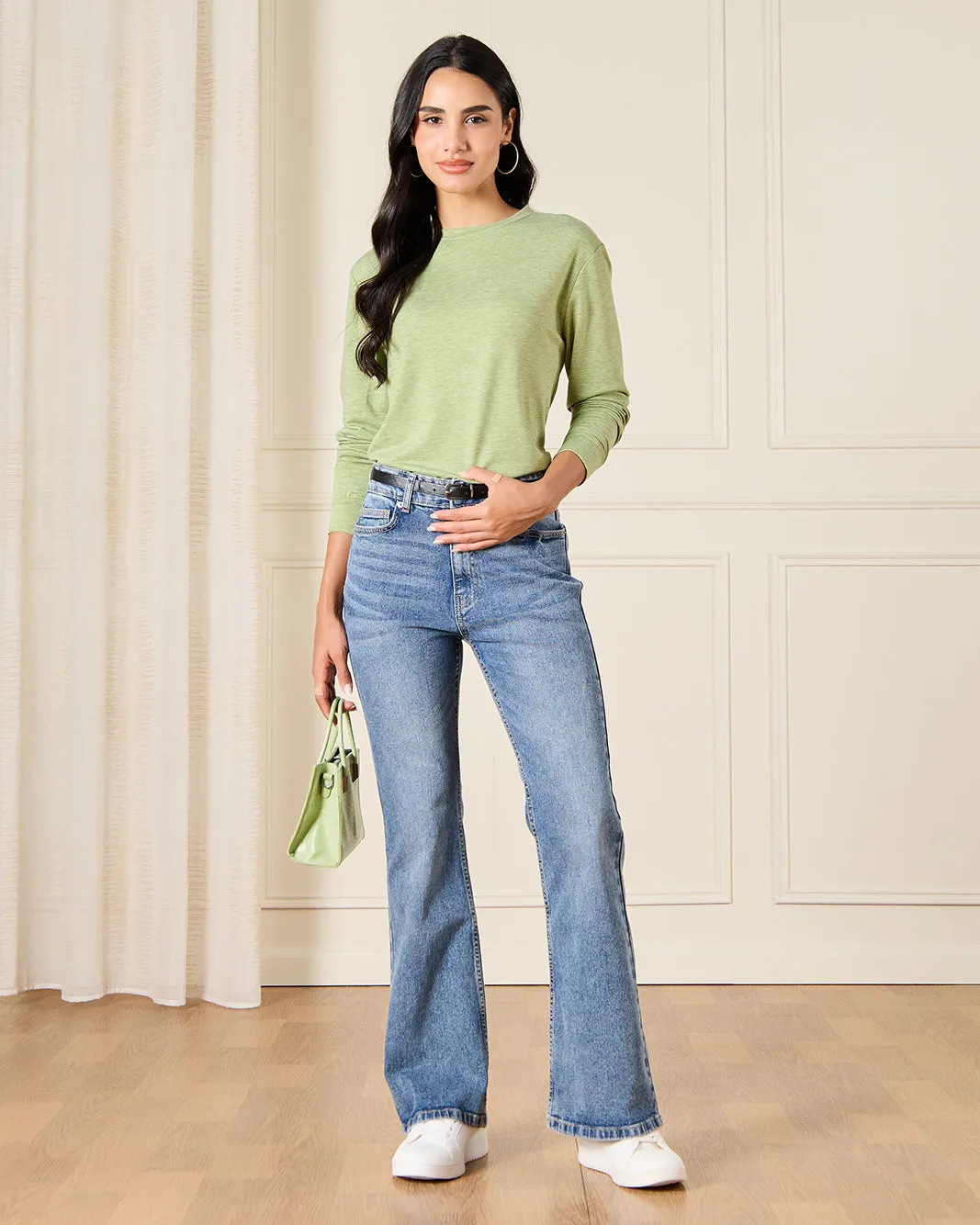 Women Green Basic T-Shirt sold by Redtag product image thumbnail 2