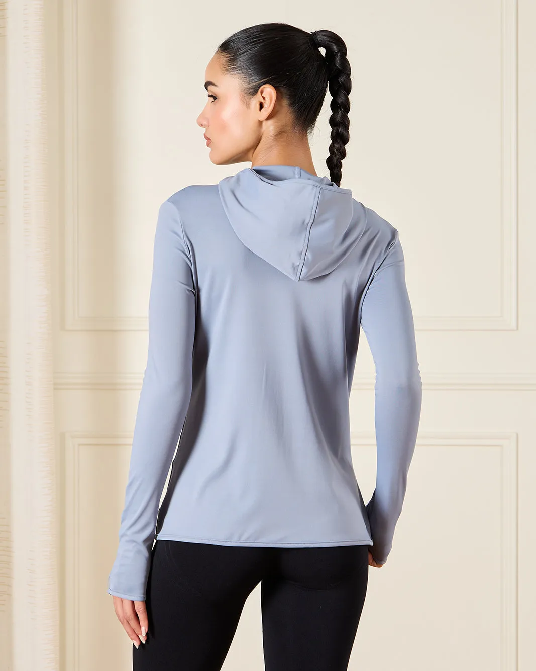 Women Blue Zip Through Active Jacket sold by Redtag product image thumbnail 3