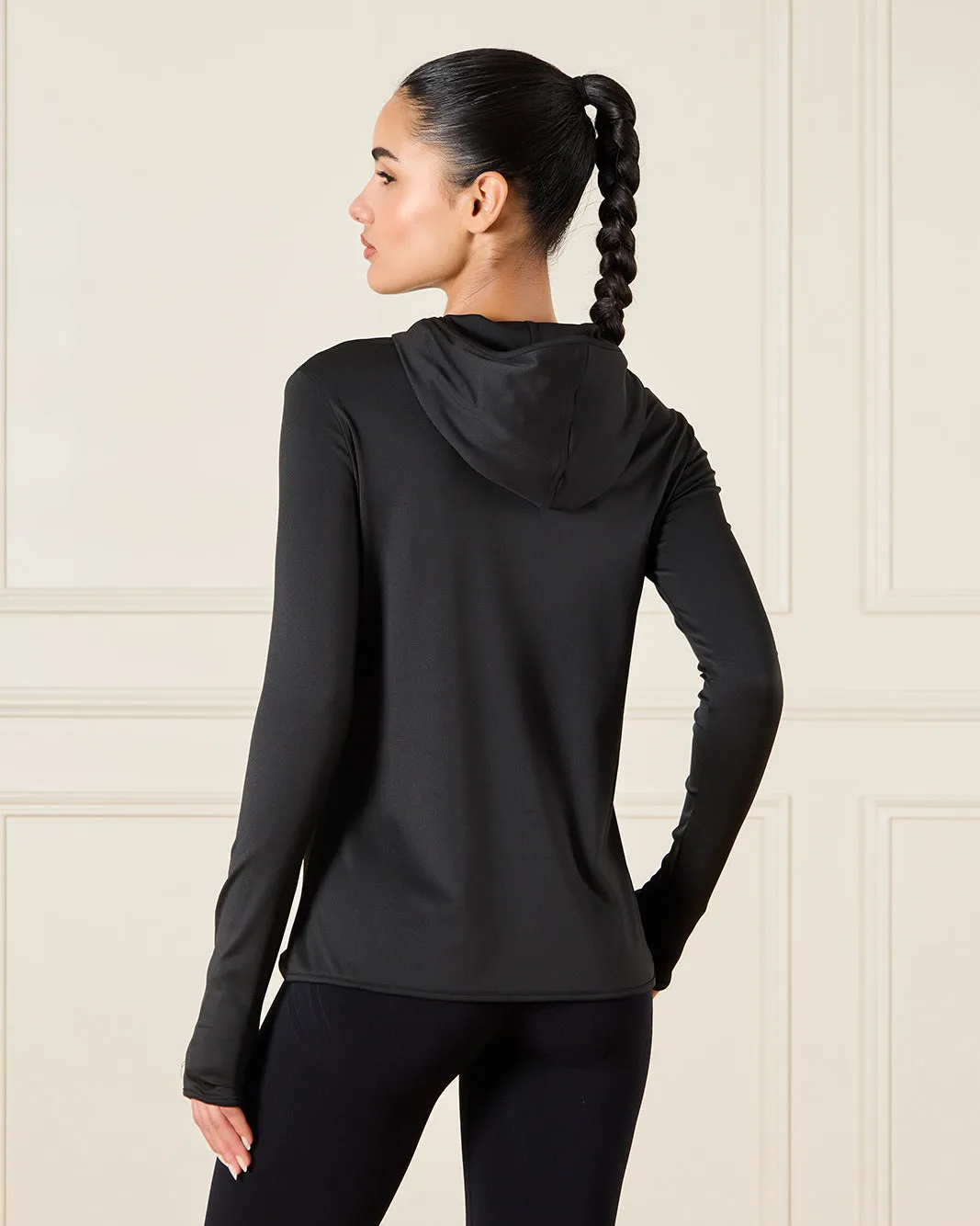 Women Black Zip Through Active Jacket sold by Redtag product image thumbnail 3