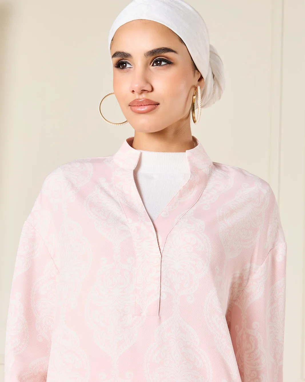 Women Pink Printed Oversize Shirt Blouse sold by Redtag product image thumbnail 4