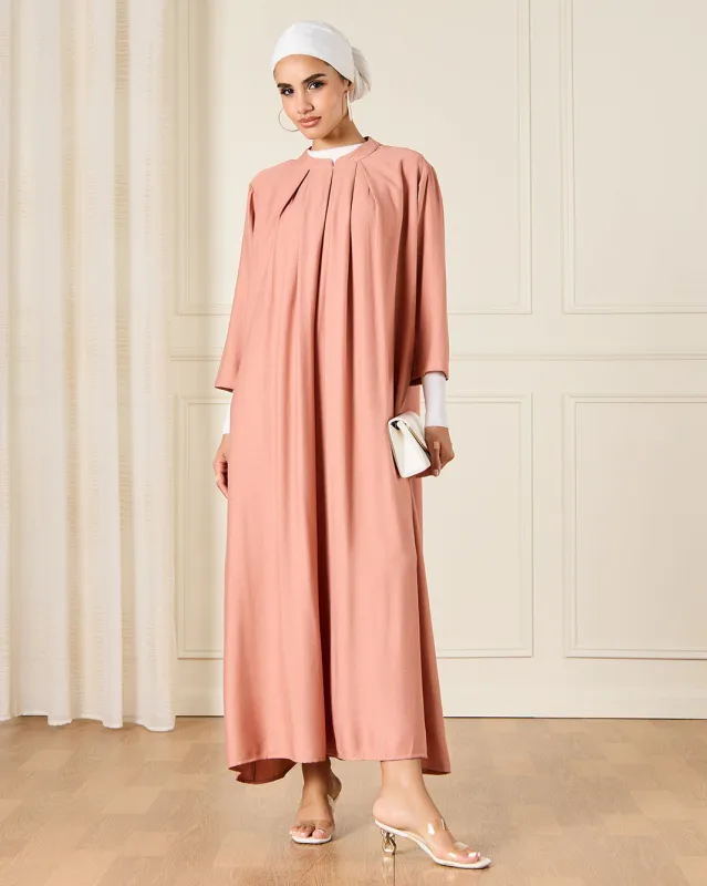 Women Pink Pleated Front Detail Dress sold by Redtag